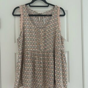 LC Lauren Conrad Multicolor Sleeveless Blouse